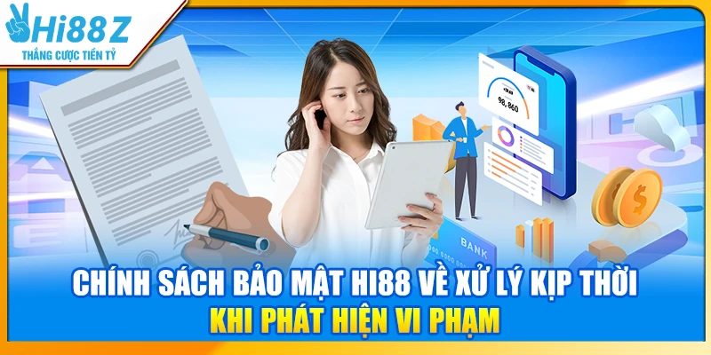 Chính sách bảo mật Hi88 về xử lý kịp thời khi phát hiện vi phạm