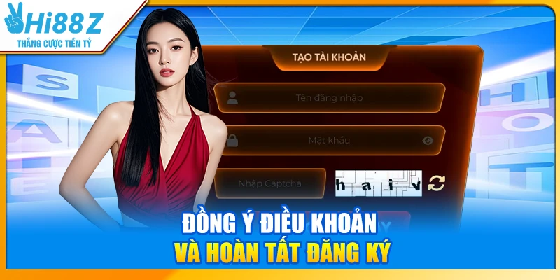 Đồng ý điều khoản và hoàn tất đăng ký